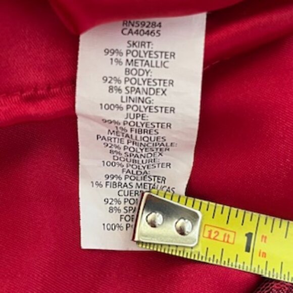 🧡3/15 The Children's Place Velvet Black/Red/Gold Dress Girls 5T - Picture 9 of 9